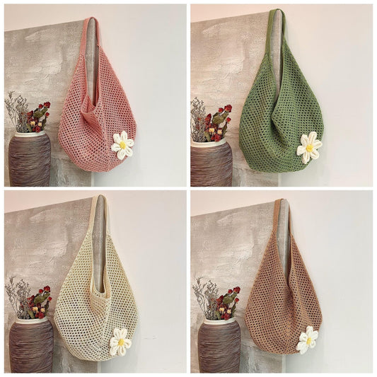 Spring Summer Straw Woven Tote Large Capacity Beach Vacation Shoulder Bag