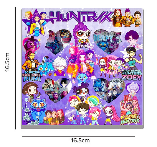 Cartoon Demon Hunters Boxed Stickers – Rich Designs, Pre-Cut Creative DIY Journal Stickers