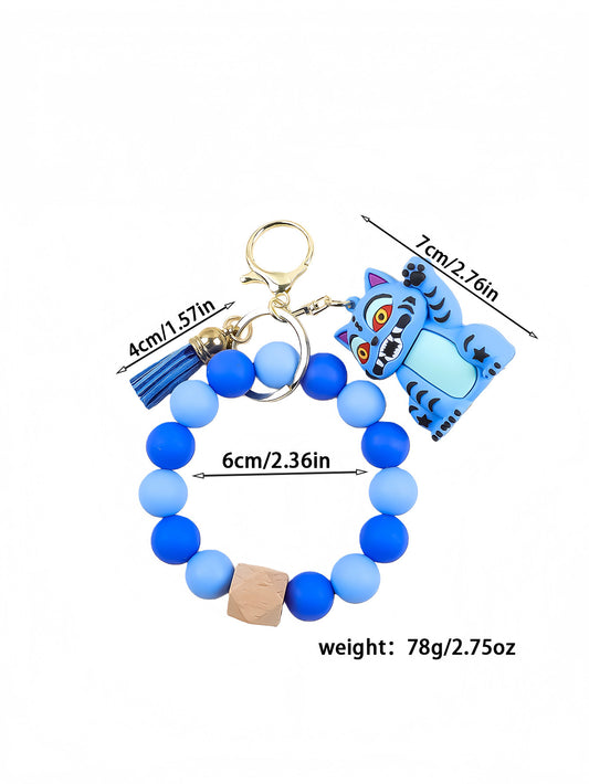 K-Pop Demon Girl–Inspired Silicone Beaded Keychain & Bracelet Charm