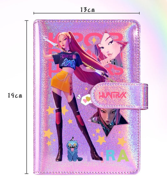 Holographic Cover Demon Hunter Binder Notebook Magnetic Closure Hardcover Journal