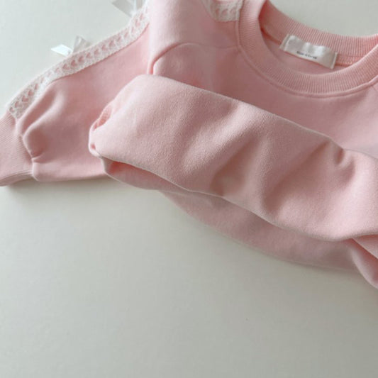 Girls Long Sleeve Top & Shorts Set Cute Bow Detail Two Piece Outfit for Toddlers & Kids