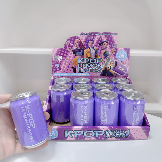 K-POP Demon Hunter Girl Group Soda Can Blind Box Key Chain Cartoon Anime Collectible Figure
