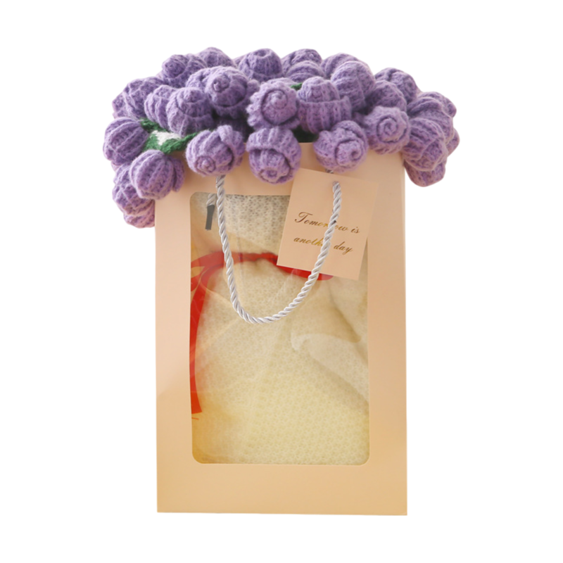 99 Roses Flower Edge Knit Throw Bouquet Style Floral Blanket