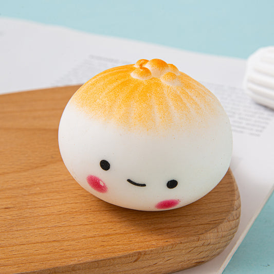 Simulation Emoji Steamed Stuffed Bun Squishy Toy Slow Rising Stress Relief Squeeze Toy