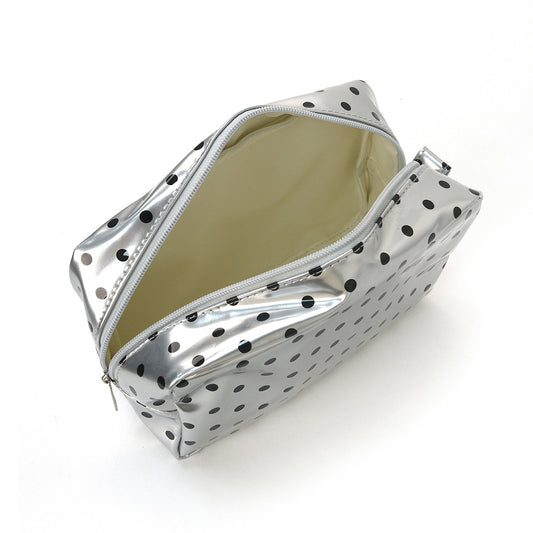 Waterproof Clear Polka Dot Striped Makeup Pouch Travel Toiletry Bag