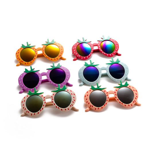 2026 Spring & Summer New Strawberry Kids Sunglasses UV Protection Cartoon Sweet Party Shades