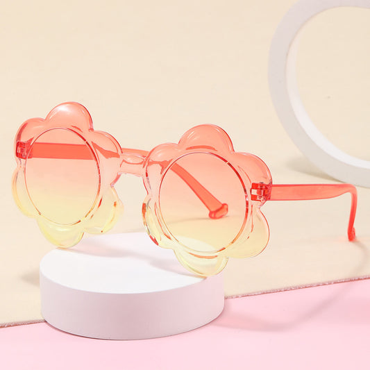 Kids One-Piece Colorful Flower Shaped Sunglasses UV Protection