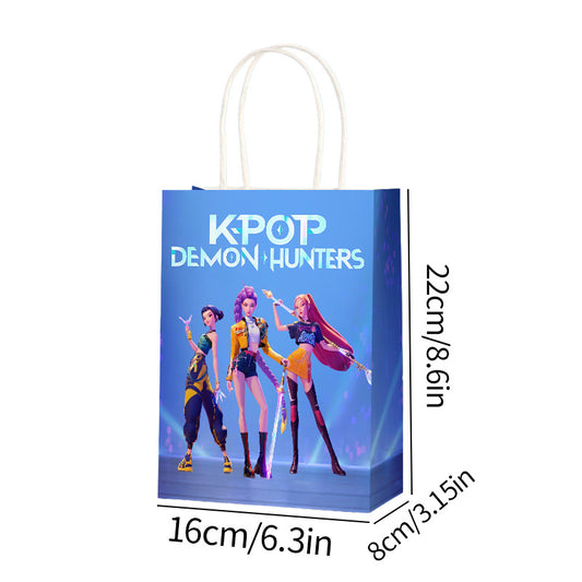 K-pop Demon Hunter Themed Gift Bag Party Favor Paper Bag Birthday & Holiday Packaging