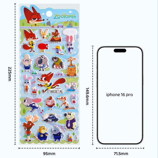 Nick Judy 3D Puffy Stickers Kids Cartoon Layered DIY Anime Movie Merchandise Stickers