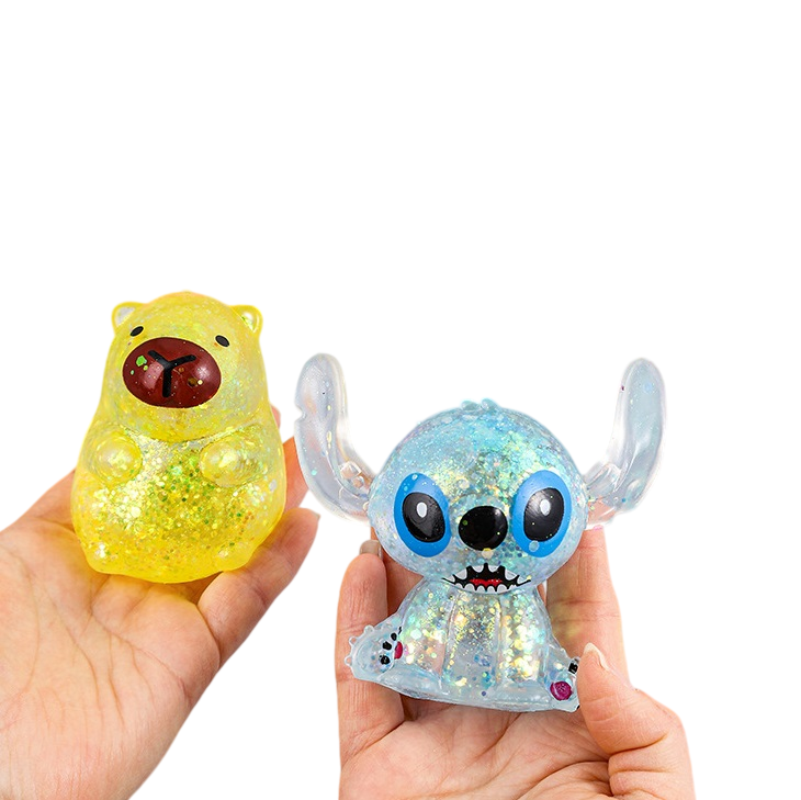 Glitter Cartoon Squishy Slow Rising Stress Relief Squeeze Toy