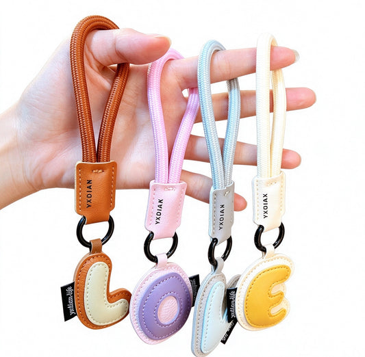 PU Leather 3D Letter A-Z Keychain, Bag & Backpack Charm