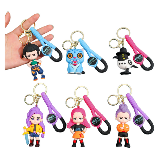 K-Pop Demon Hunters PVC Silicone Keychain Backpack Charm Trendy Merchandise