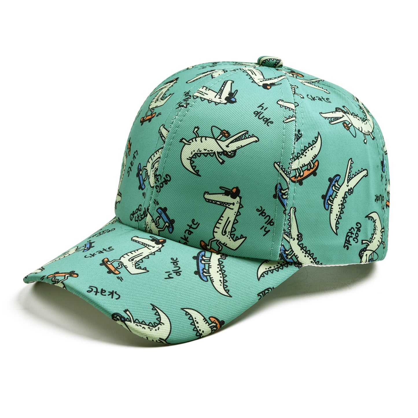 Kids Boy's Dino Print Baseball Cap Cotton Hat