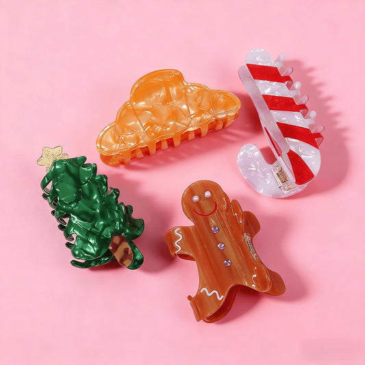 Christmas & Snowflake Hair Claw Clip Sets – Holiday Hair Accessories