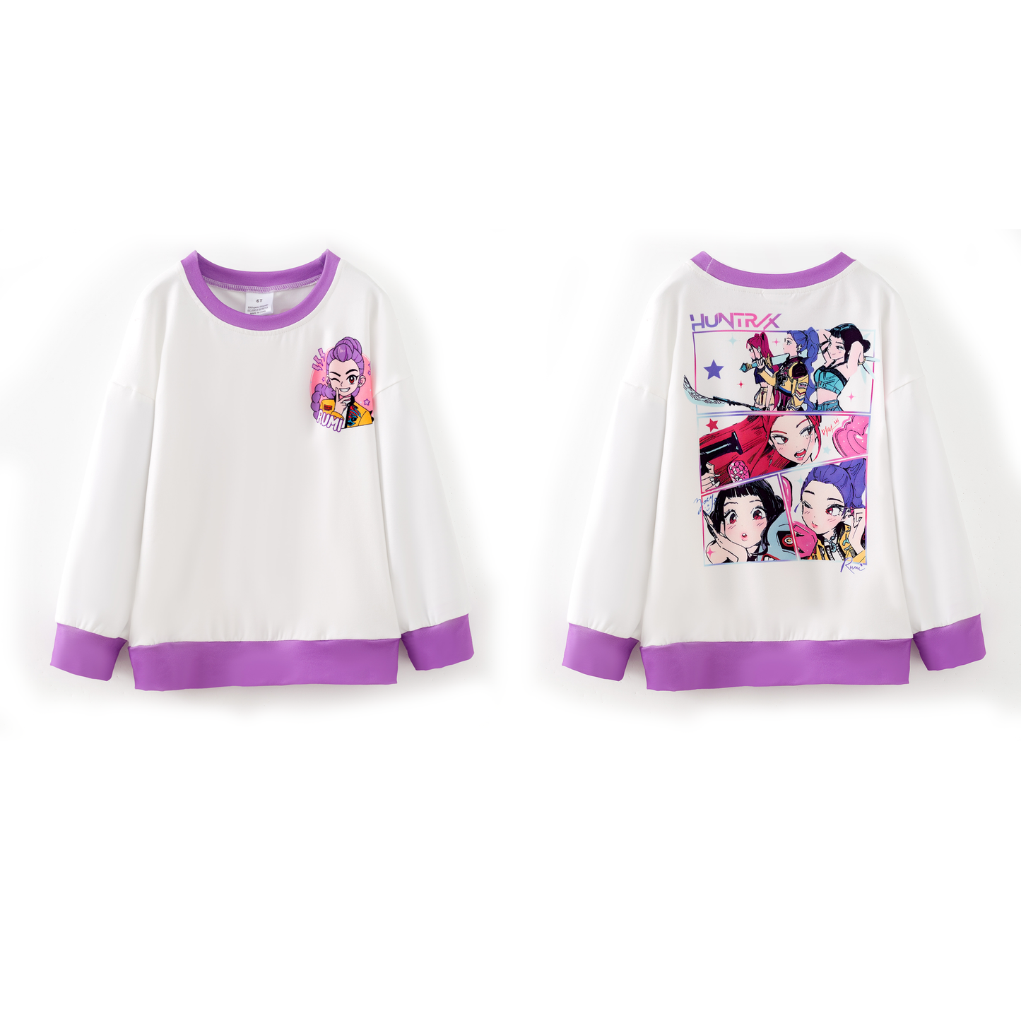 Girls Kpop Demon Hunter Purple Sweatshirt