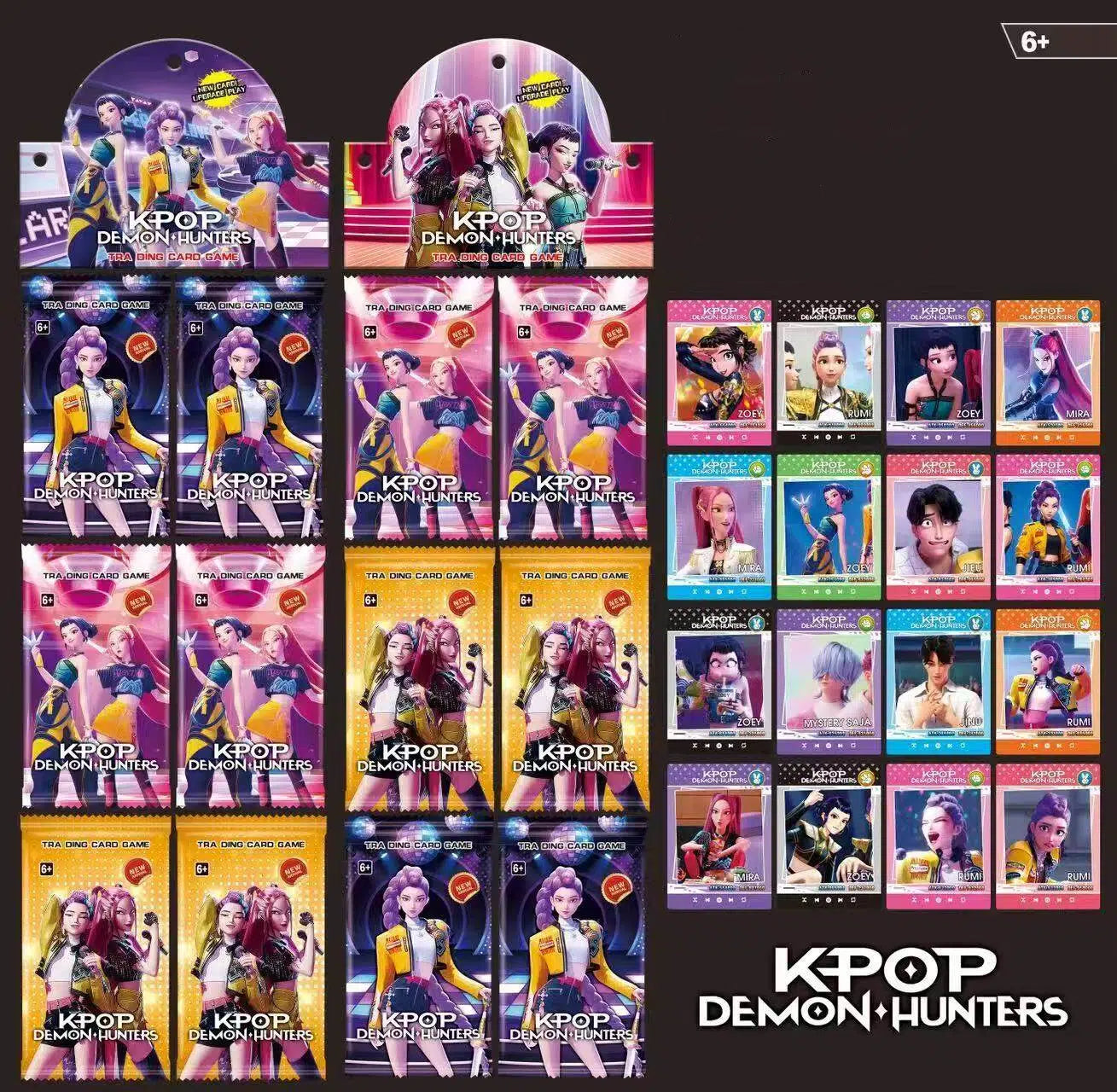 K-POP Demon Hunters Trading Card Pack 8 Cards per Pack, Random Blind Pack Design, Fun Collectible Game Cards