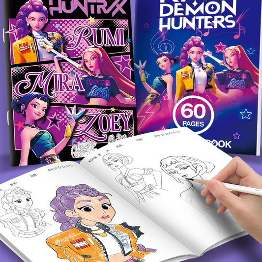 K-Pop Demon Hunters Coloring Book Anime Line Art Coloring Pages