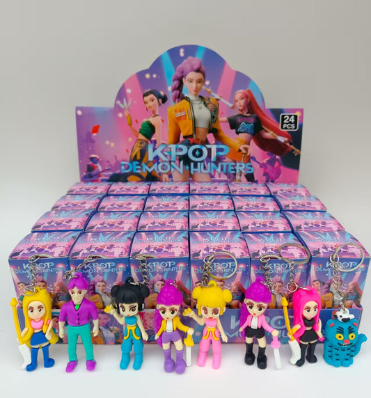 KPOP Demon Hunter Girl Group Advent Calendar 24pcs Blind Box Silicone Keychain Set