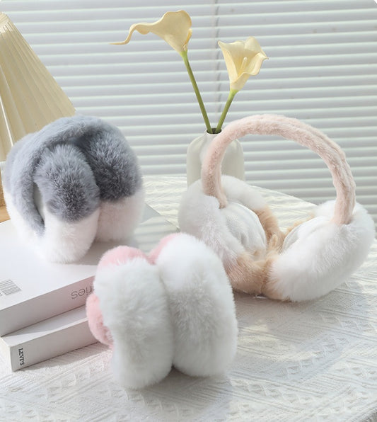Winter Fuzzy Ear Muffs Warm Plush Earmuffs for Cold Weather Cozy Frost-Proof Ear Warmers