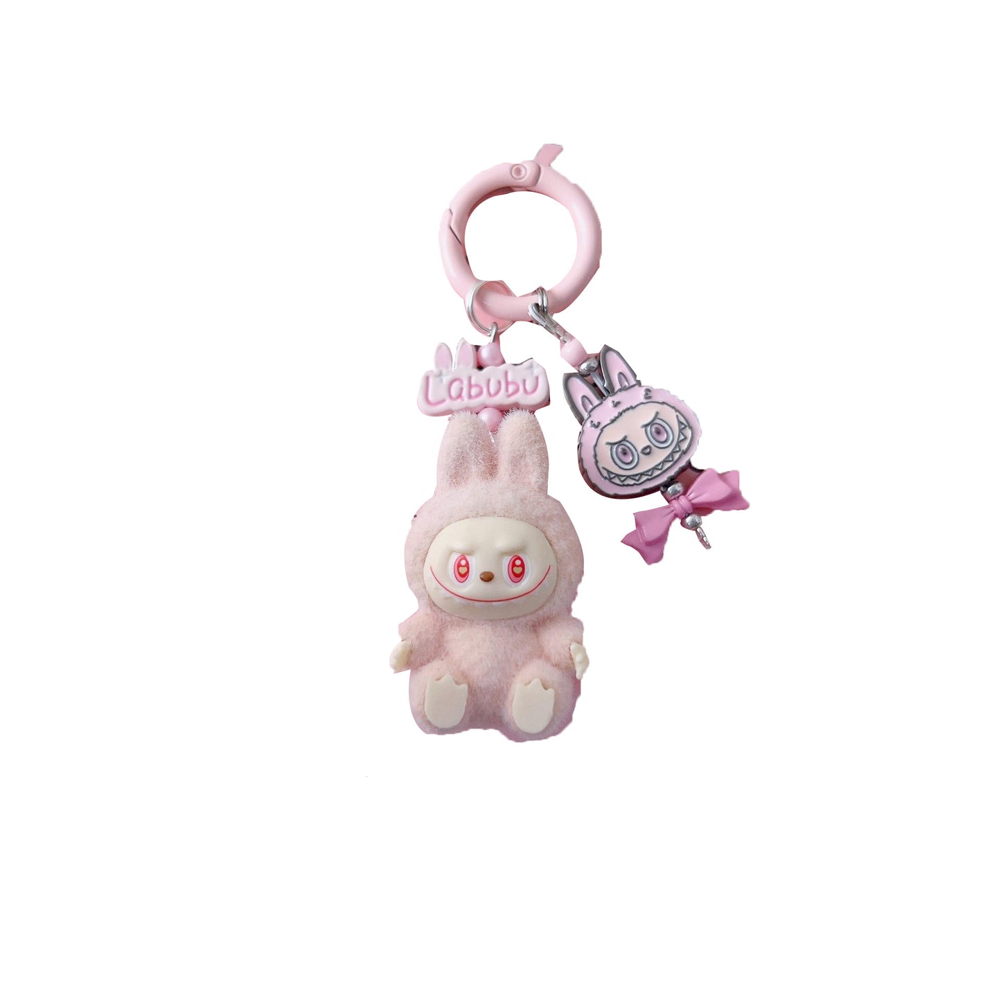 Labubu PVC Figure Keychain Trendy Collectible Phone Charm Handmade Car Accessory & Bag Pendant