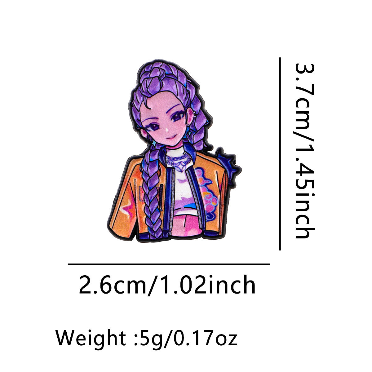 K-Pop Demon Hunters Cartoon Metal Brooch Creative Badge Pin for Bags and Clothing Accessories