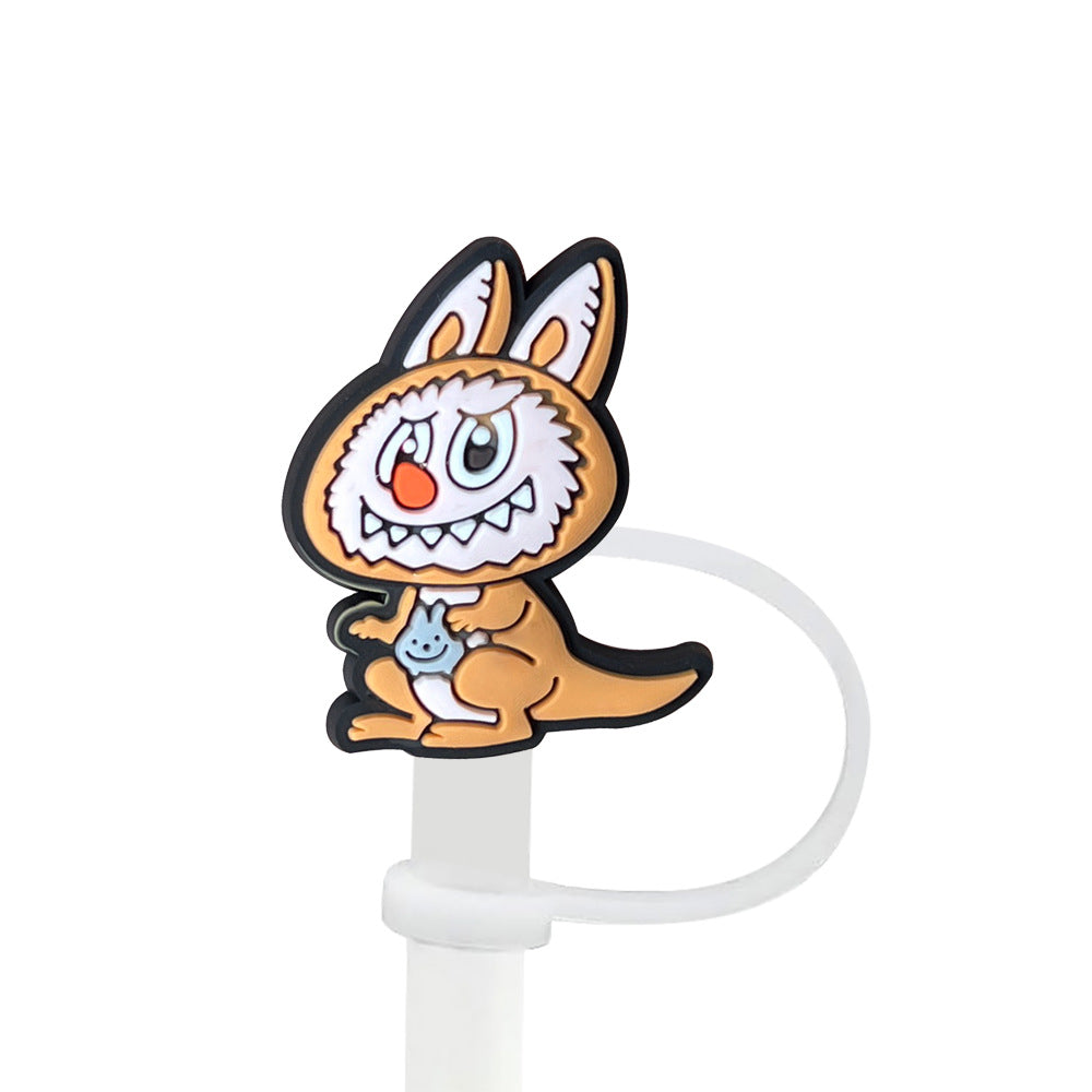 Labubu Silicone Straw Toppers – Cute Reusable Dust Caps for 10mm Large Tumbler Straws