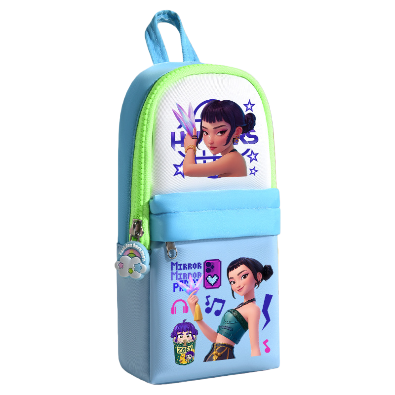 K-Pop Demon Hunters Pencil Case Large Capacity Student Pen Bag Trendy Stationery Organizer Office Supplies