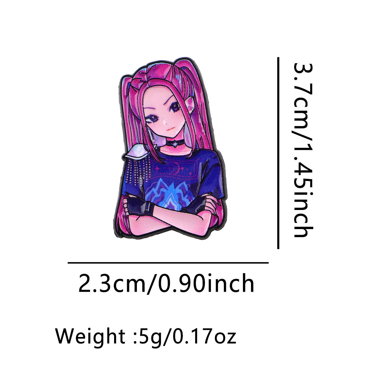 K-Pop Demon Hunters Cartoon Metal Brooch Creative Badge Pin for Bags and Clothing Accessories