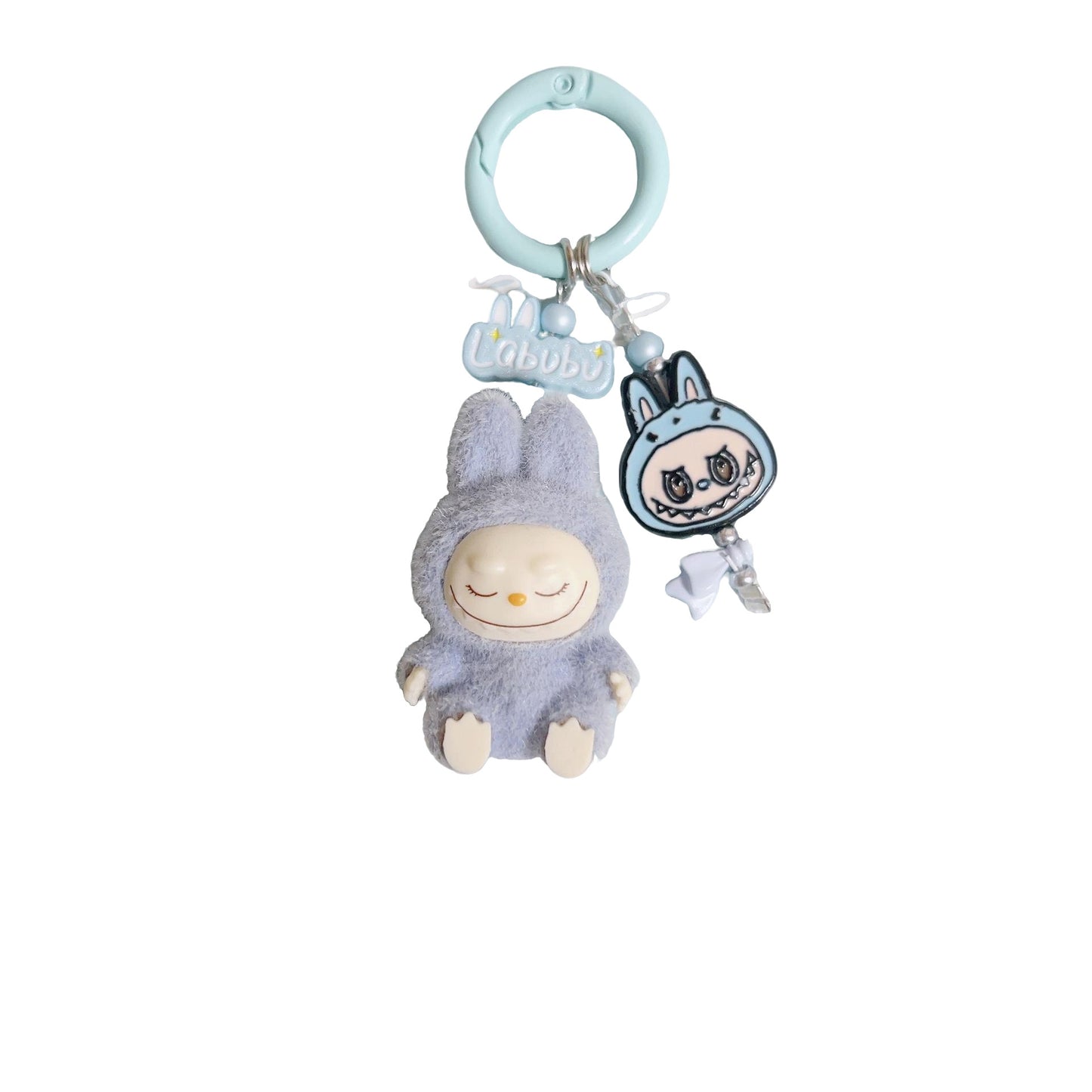 Labubu PVC Figure Keychain Trendy Collectible Phone Charm Handmade Car Accessory & Bag Pendant
