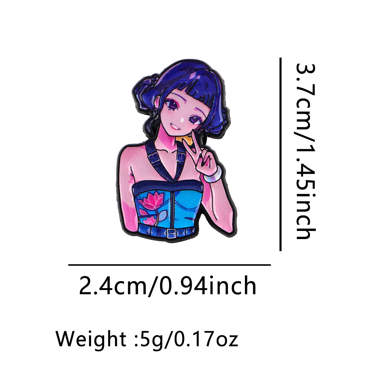 K-Pop Demon Hunters Cartoon Metal Brooch Creative Badge Pin for Bags and Clothing Accessories
