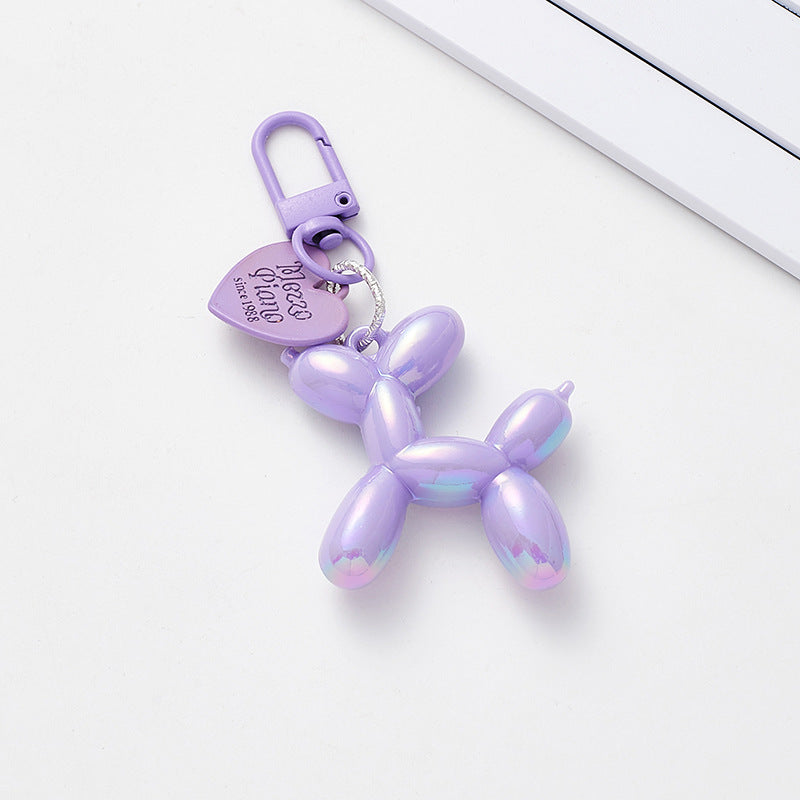 Colorful Resin Balloon Dog Bag Charm Keychain Trendy Acrylic Style Accessory for Bags, Keys & Gifts