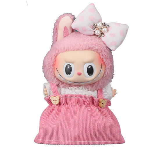 17cm Labubu Doll Clothes Outfit Set Changeable Costume