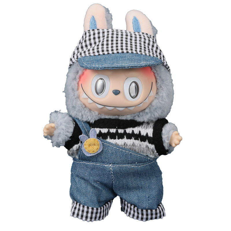 17cm Labubu Doll Clothes Outfit Set Changeable Costume