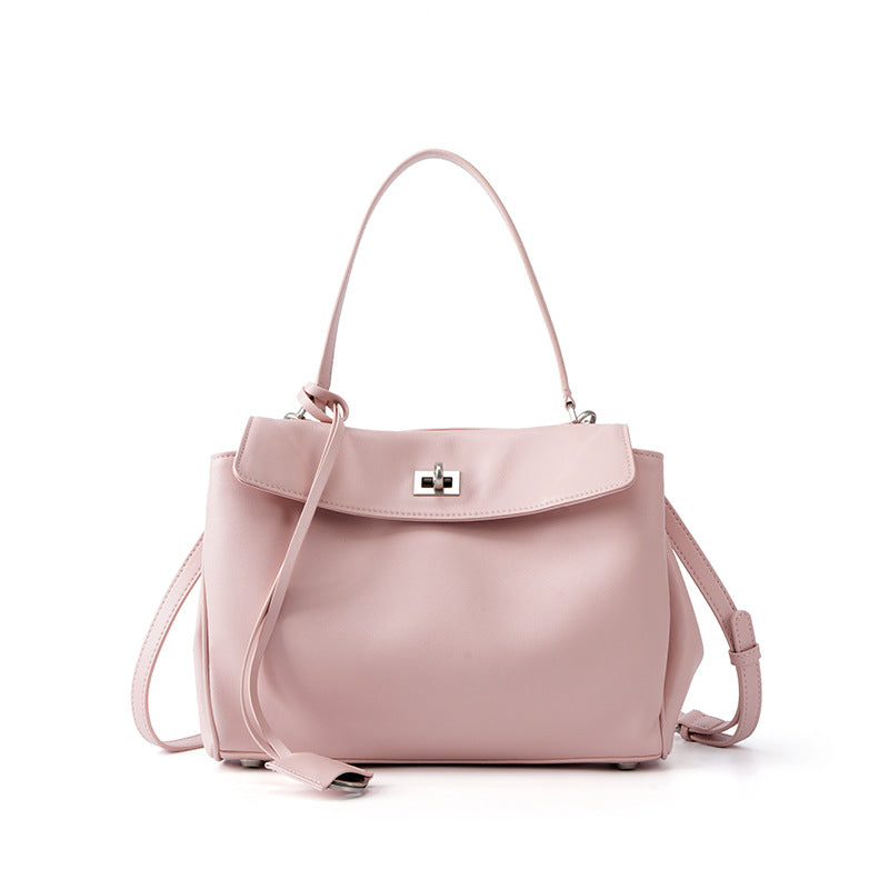 Slouchy Turn-Lock Shoulder Bag in Leather or Suede