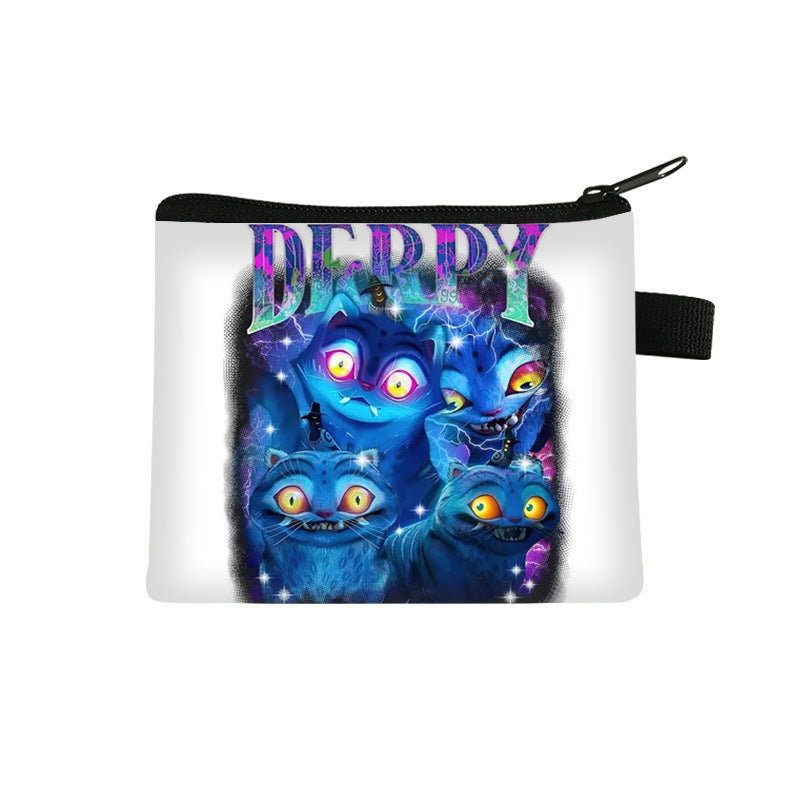 K-Pop Demon Hunters Anime Printed Mini Coin Purse Cute Small Wallet Portable Key & Card Holder