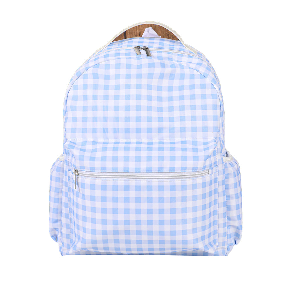 Large Capacity Plaid Lace Student Backpack For School