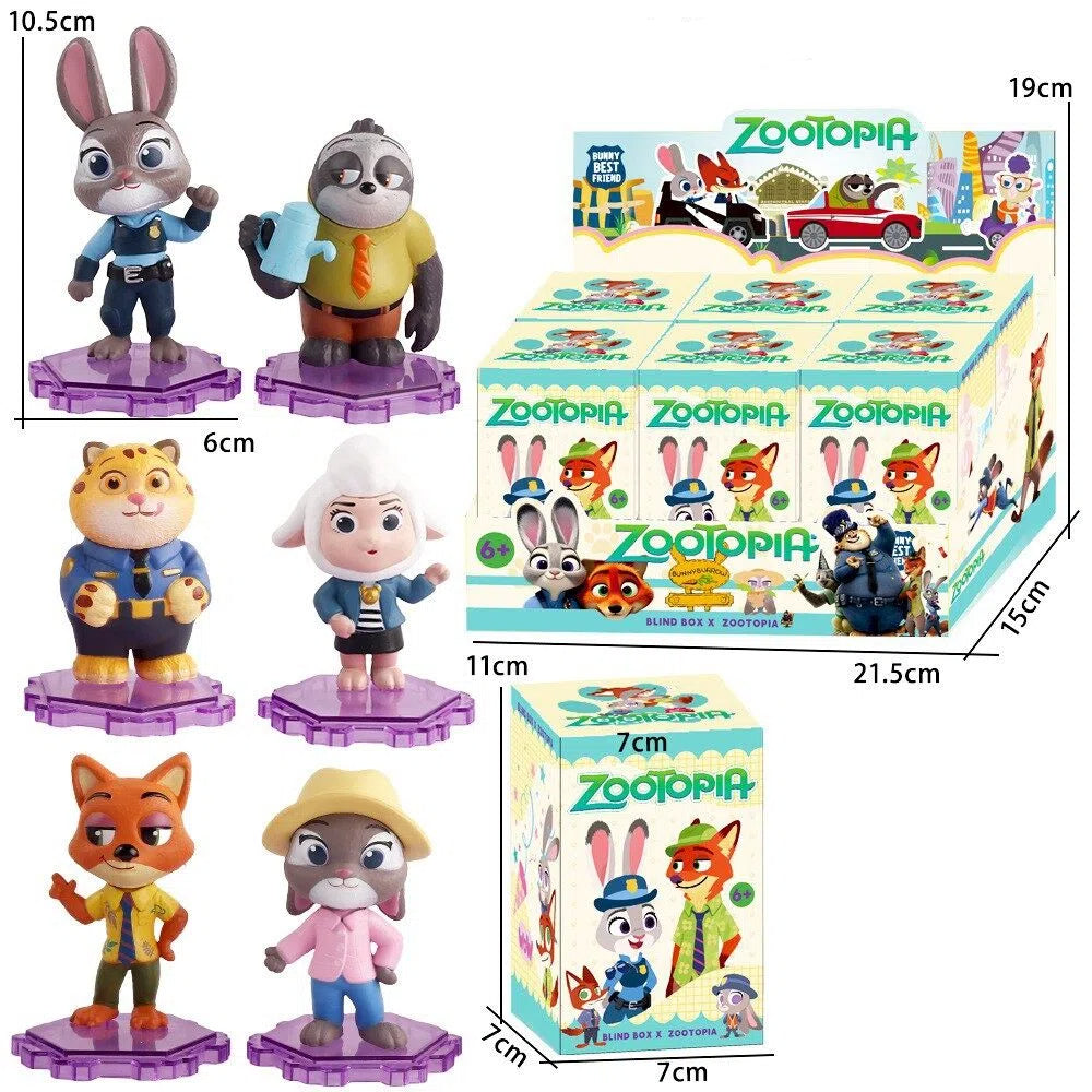 Zootopia Figures Judy Hopps Nick Wilde Cute Anime Collectible Ornaments