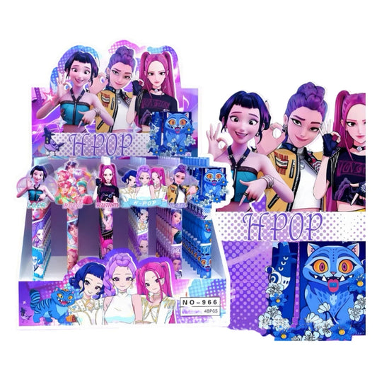 Cartoon Insert Click Gel Pens – Assorted Themes, Smooth Writing | Box of 48