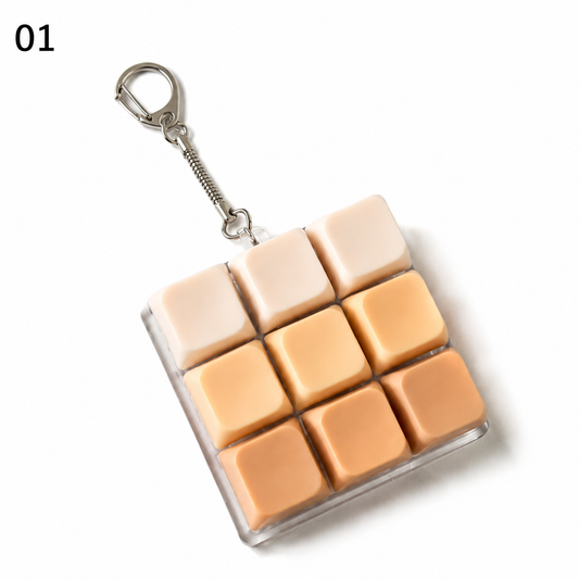 Trending 9-Key Fidget Click Button Fidget Keychain Stress Relief Multiple Colors