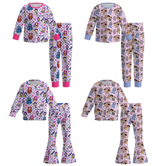 Girls Fall Winter Kpop Demon Hunter Pajamas Pant Set