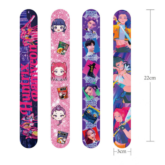 K-Pop Demon Hunter Party Slap Bracelets for Kids – Birthday Party Favors & Toys