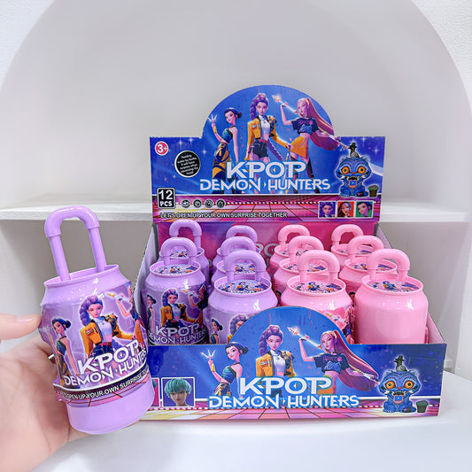 K-Pop Demon Hunter Soda Can Suitcase Blind Box Keychain Figures