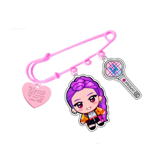 HUNTRIX Demon Hunters K-Pop Cartoon Acrylic Keychain Brooch Pin Cute Anime Merchandise Accessory