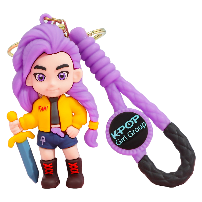 K-Pop Demon Hunters PVC Silicone Keychain Backpack Charm Trendy Merchandise