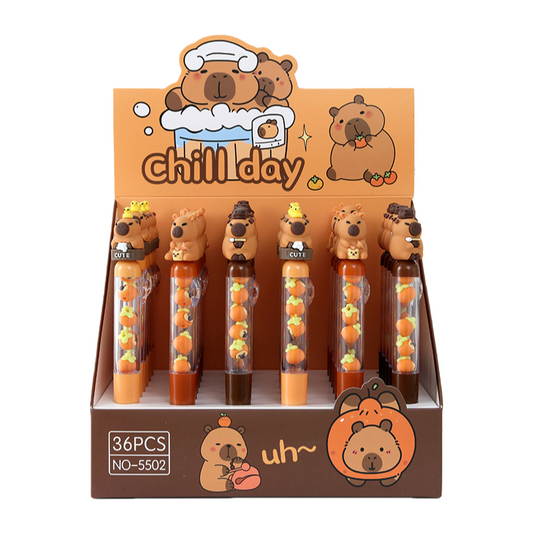 Capybara LaBuBu Cute Cartoon Ballpoint Pen, DIY Oil-Based Ink Pen for School & Office