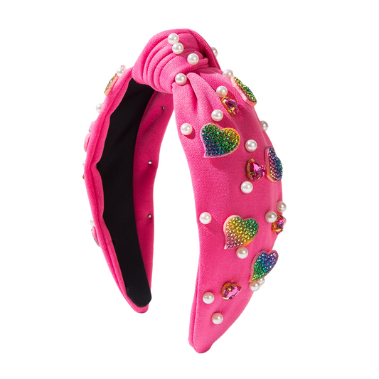 Girls Spring/Summer Rhinestone Cherry Heart Strawberry Headband Creative Hair Accessory