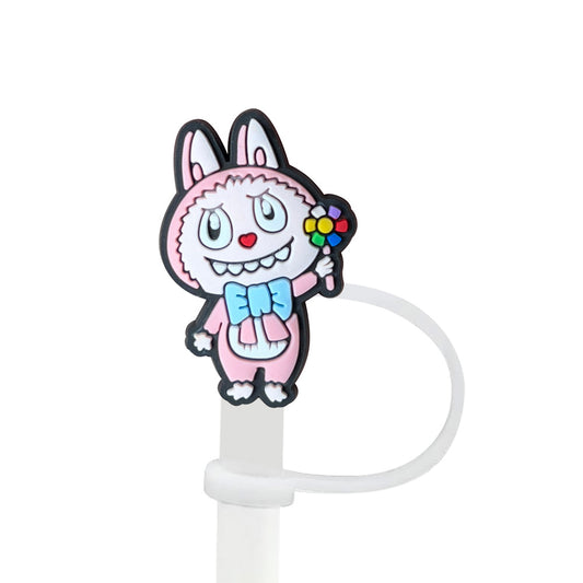 Labubu Silicone Straw Toppers – Cute Reusable Dust Caps for 10mm Large Tumbler Straws