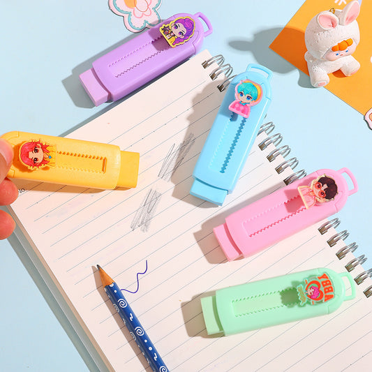 K-POP Demon Hunters Retractable Slide Eraser Creative Stationery Low-Dust Easy-Erase Eraser