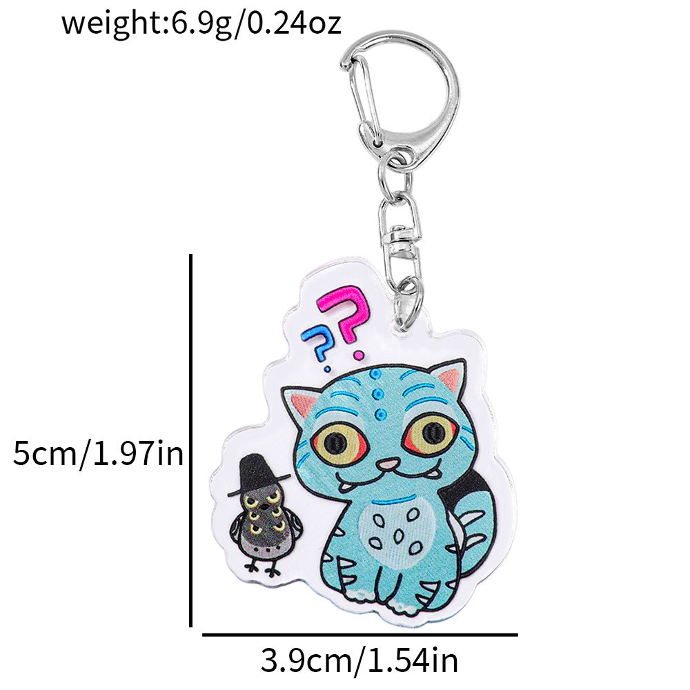 Cartoon K-Pop Demon Hunters Double-Sided Keychain Trendy Anime Bag Charm & Collectible Accessory