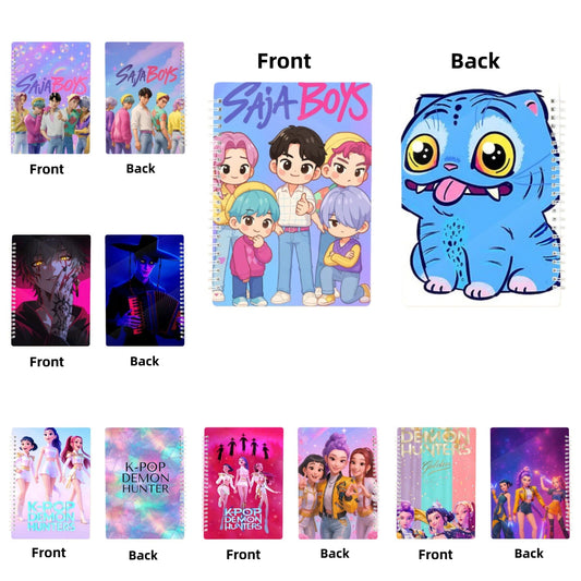 HUNTRX Demon Hunters Saga Boy Band Printed A5 Spiral Notebook Student School & Office Supplies